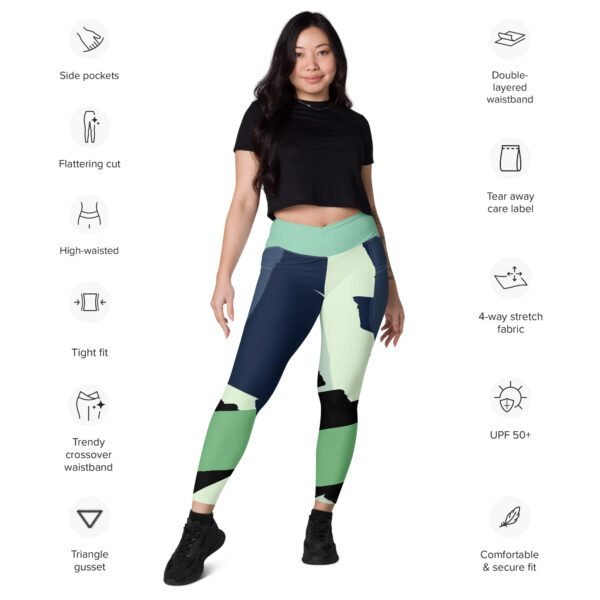 Leggins de cintura cruzada con bolsillos