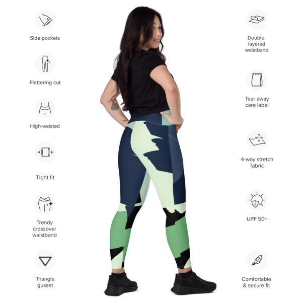 Leggins de cintura cruzada con bolsillos