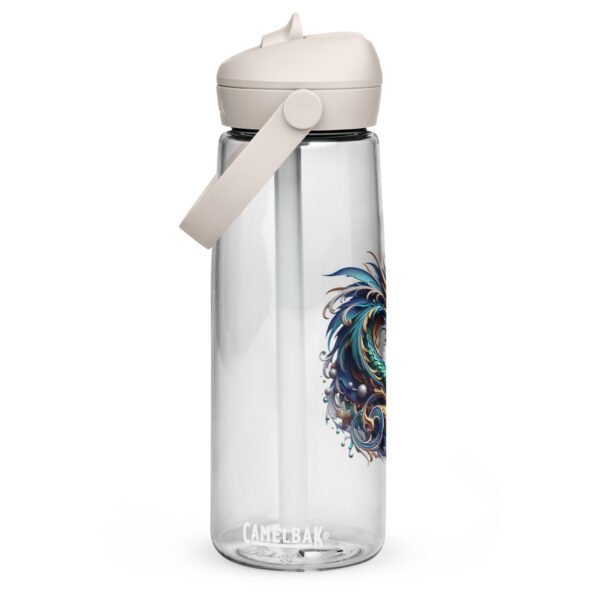 Botella de agua con tapa y pajita abatible