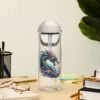 Botella de agua con tapa y pajita abatible