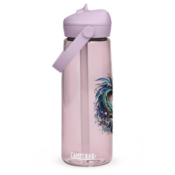 Botella de agua con tapa y pajita abatible