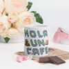 Taza blanca brillante