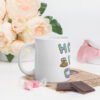 Taza blanca brillante