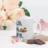 Taza blanca brillante