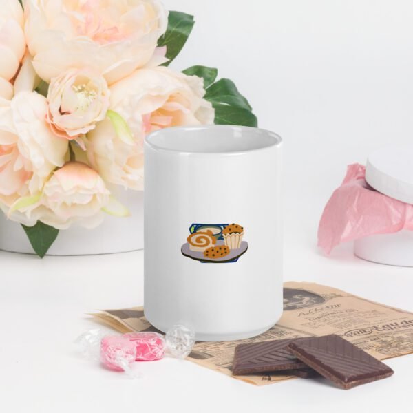 Taza blanca brillante
