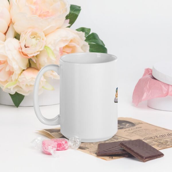 Taza blanca brillante