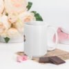 Taza blanca brillante