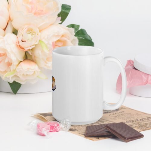 Taza blanca brillante