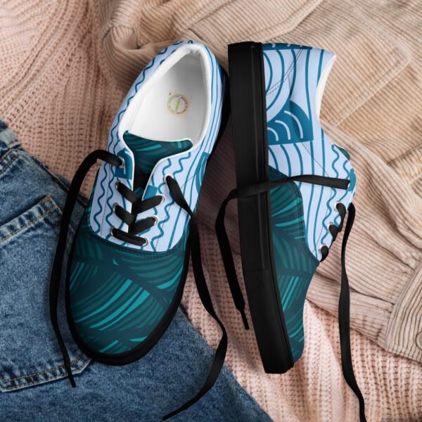 Zapatillas de lona con cordones para mujer