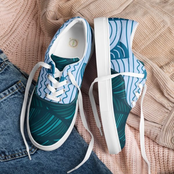 Zapatillas de lona con cordones para mujer